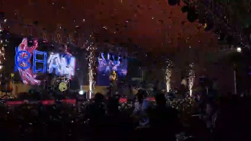 LED wall visuals at a live concert